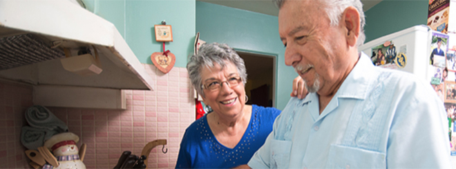 Gilberto and Elizabeth Perez made dinner in their kitchen at home